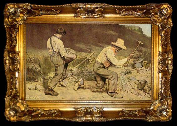framed  Gustave Courbet Stone Breakers, ta009-2